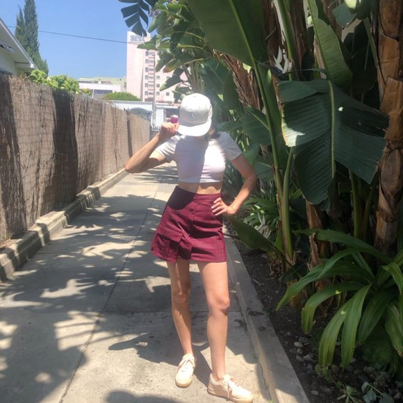 IVY PARK US 10 Adidas Maroon skirt - Picture 1 of 10